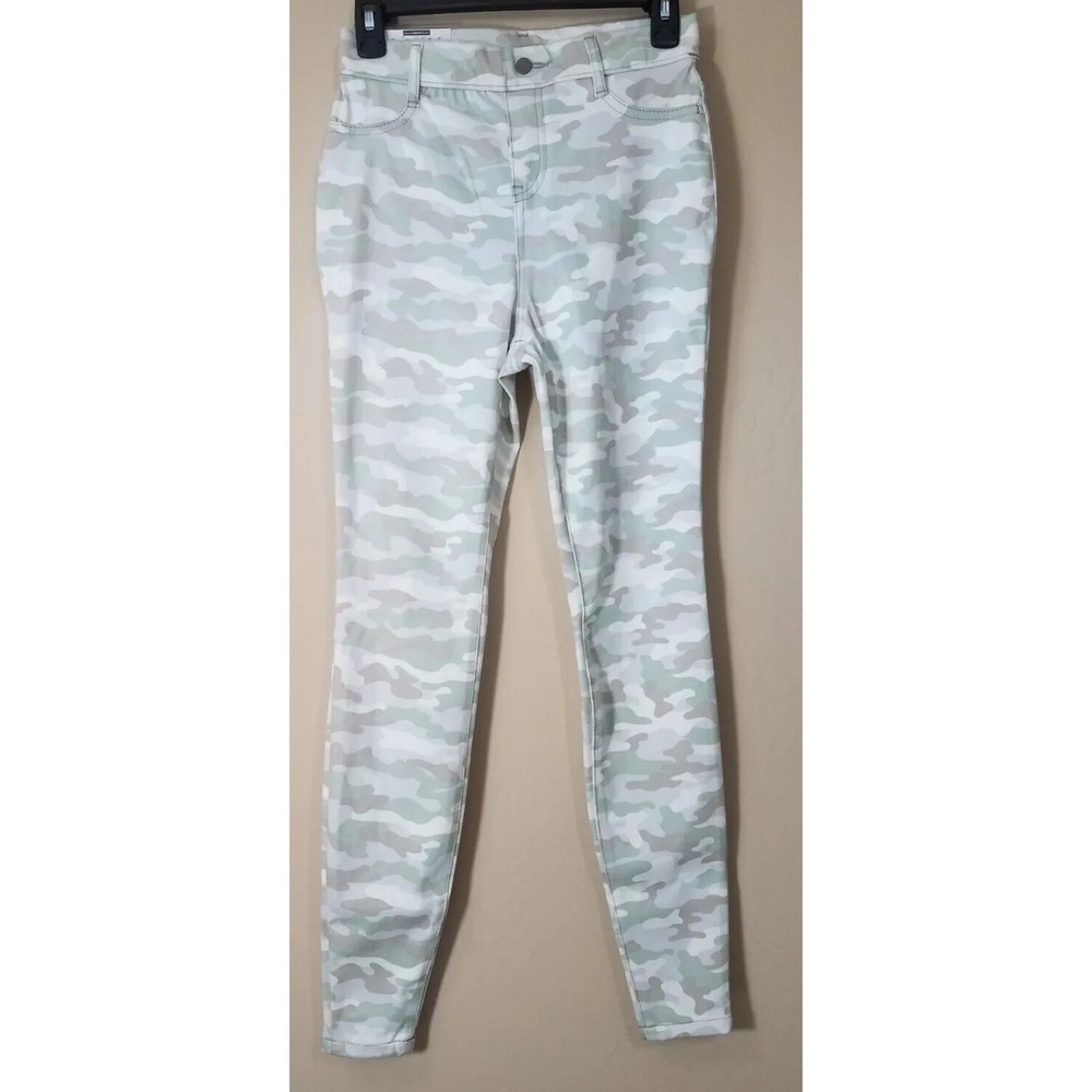 Time and Tru High Rise Jeggings Women XS (0-2) Stretch Fitted Pants Camo NEW